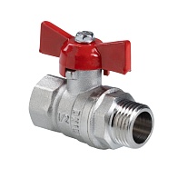 Кран шаровой VALTEC СТАНДАРТ, ГОСТ, рукоятка бабочка 1/2", вн.-нар. (PN40) VT.123.N.04